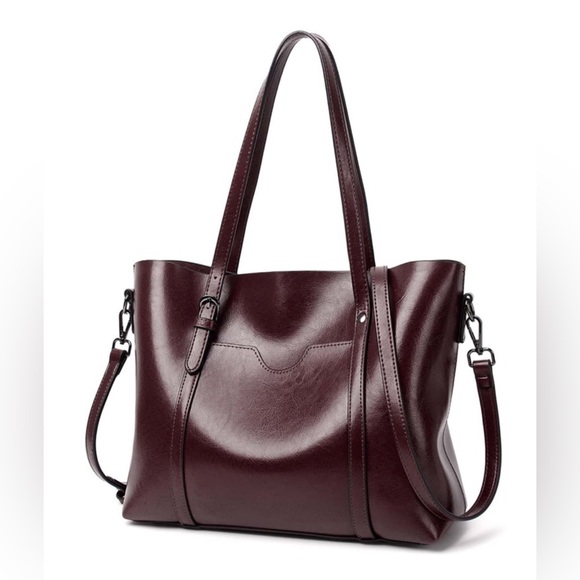 NOL Handbags - Women Soft Oiled Leather Handbag Messenger Shoulder Tote Bag Crossbody Satchel